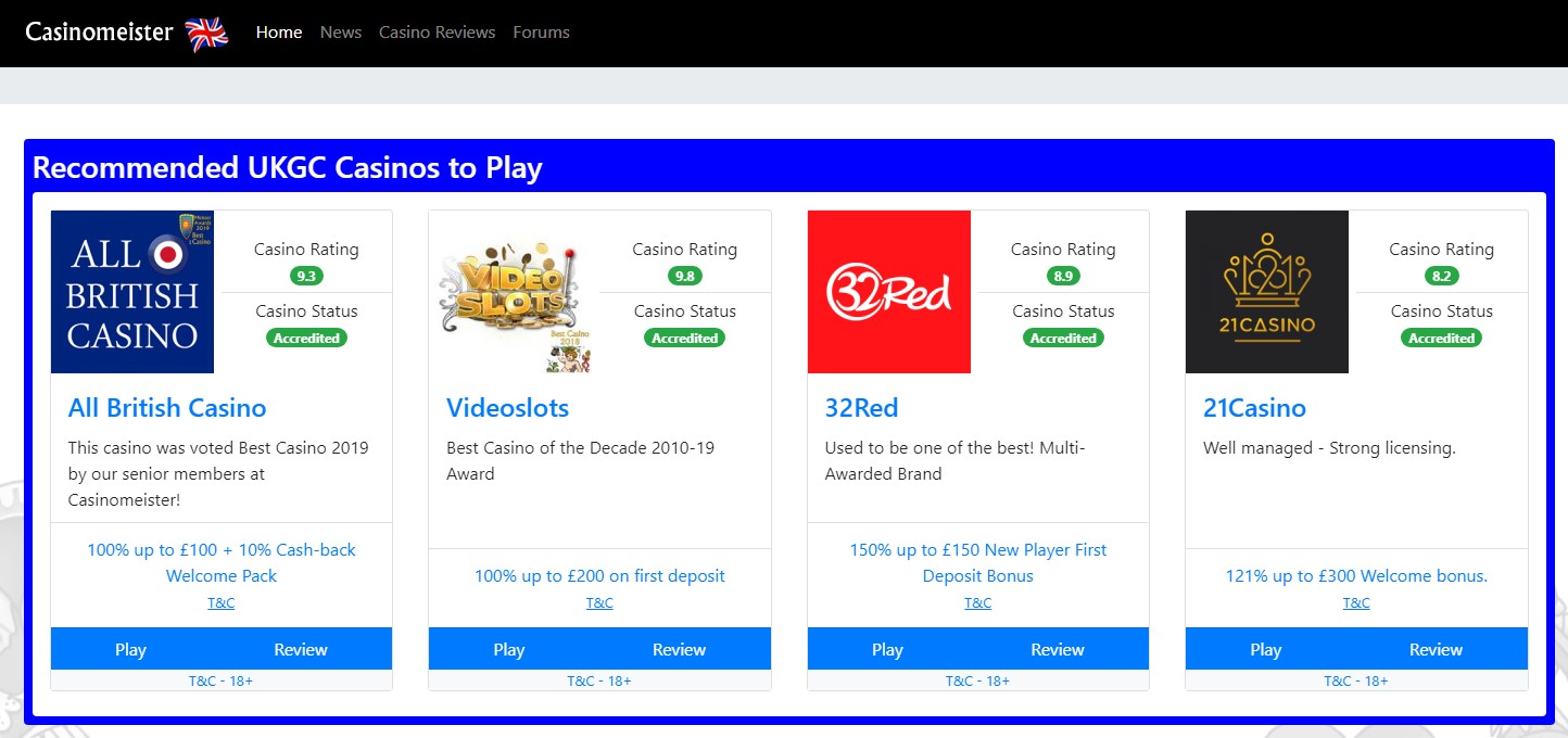 Casinomeister reopens its website in UK